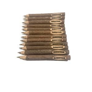 24 Pcs Real Wooden Ballpoint Pens, Branch Survivor Pens, Wood Blue ink